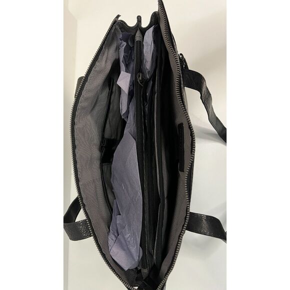 NWT Spikes and Sparrow black leather laptop bag - Picture 5 of 12